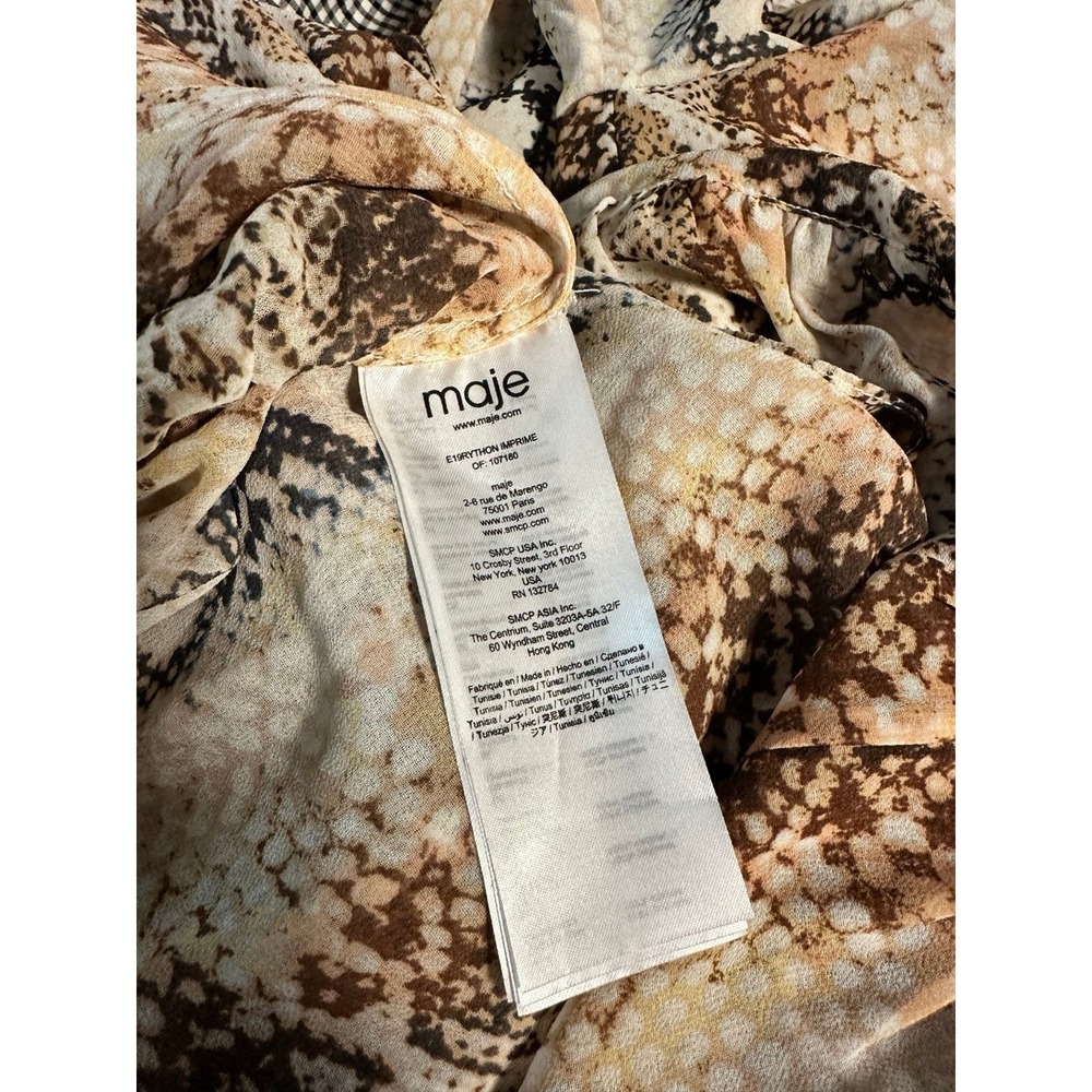 Maje Snake Print Mini Dress Size 1 / Small - image 4